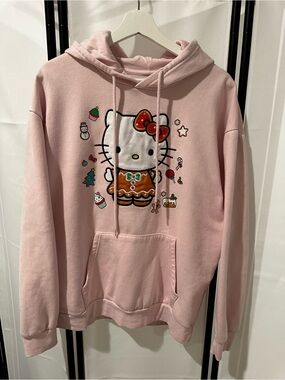 Hello Kitty Light Pink Holiday Hoodie Sweater